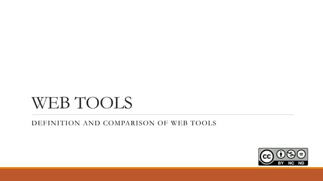 Web tools