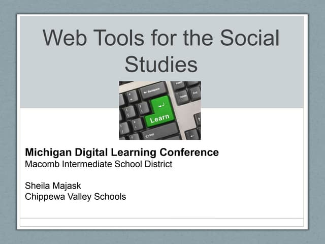 Web tools for the social studies