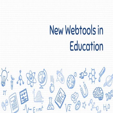 Webtools in education