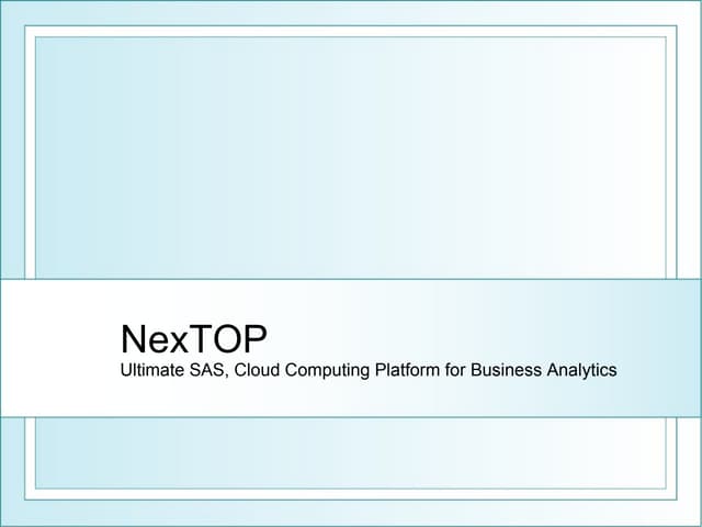 Nextop Cloud computing Platform