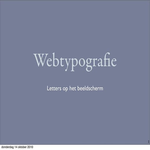 Webtypografie websave 2010