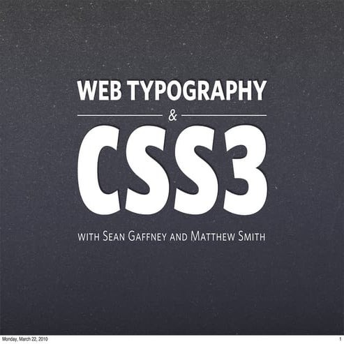 Web Typography with CSS3 | PDF
