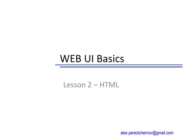 Webuibasics - Lesson 2 - HTML5 Layouts (in russian)