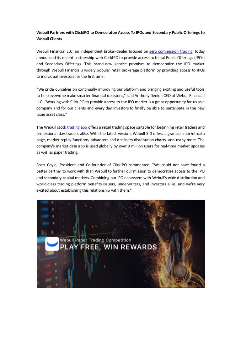 Webull Partners With Clickipo