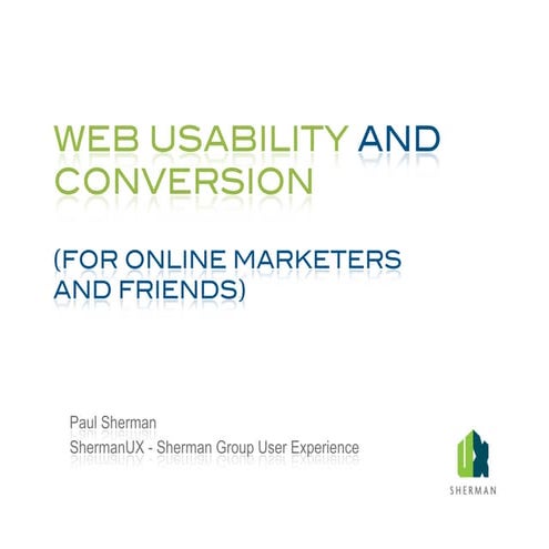Web Usability and Conversion