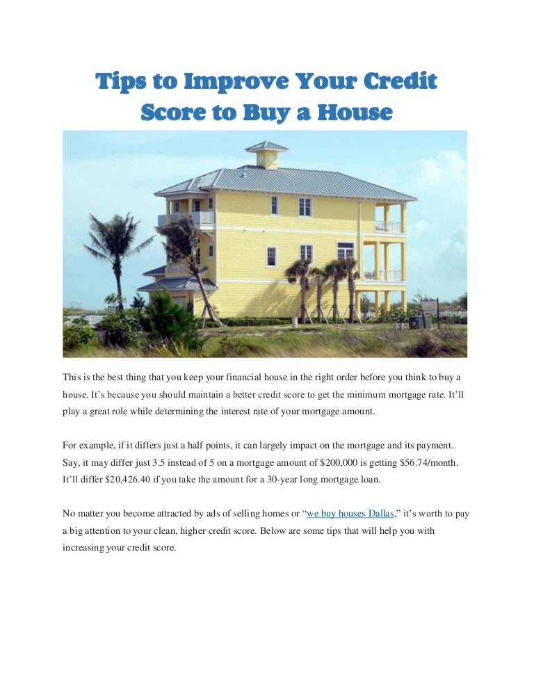what do you need in order to buy a house