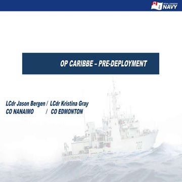 Op Caribbe - Pre-deployment Briefing - September 2018 | PPTX