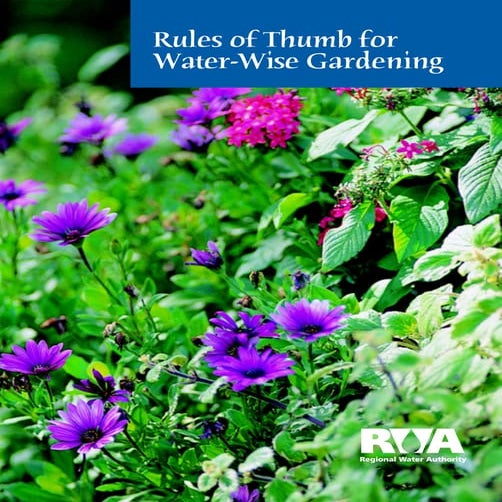Rules of Thumb for Water-Wise Gardening - Sacramento Suburban