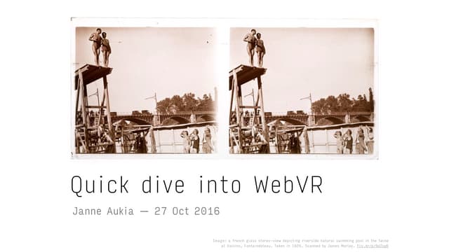 Quick dive into WebVR