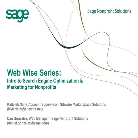 Web Wise: Search Overview  Sage Nonprofit Webinar