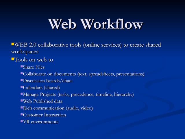 Web Workflow