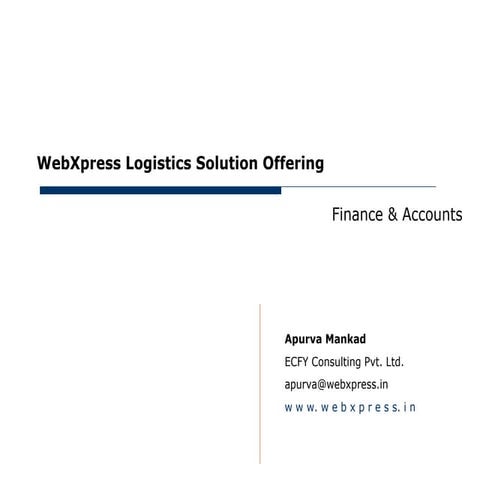 WebXpress Solutions Finance