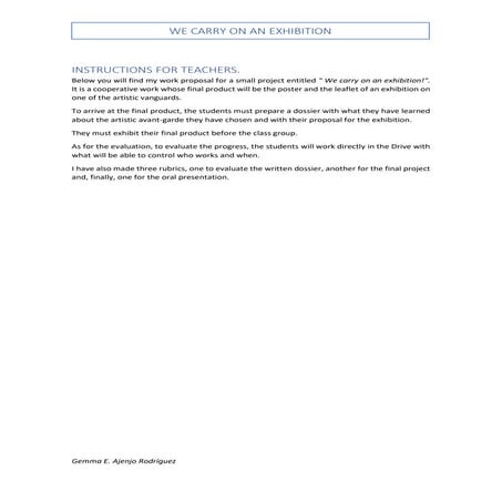 WE CARRY ON AN EXHIBITION