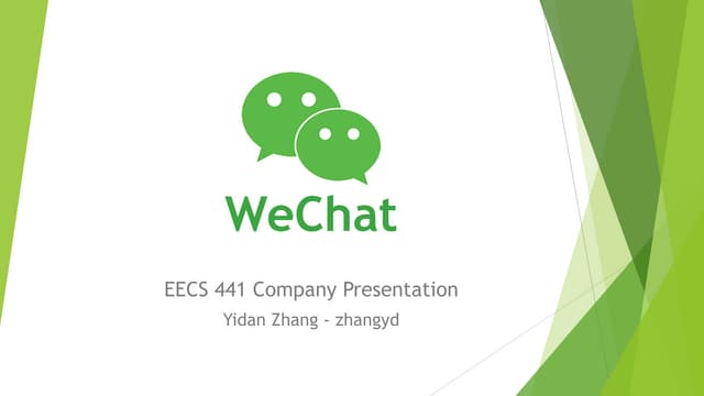 Yidan Zhang EECS 441 Company Report