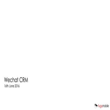 Wechat crm
