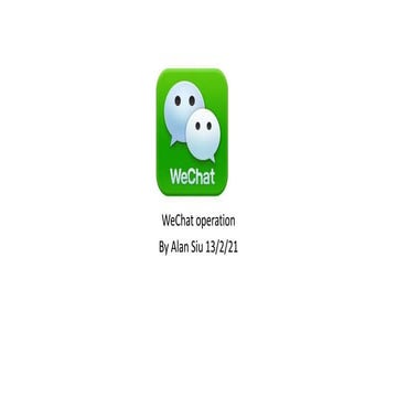 WeChat operation