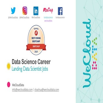 Data Science Career Insights by WeCloudData | PPT