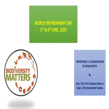World Environment Day Celebration 2020 - Biodiversity 