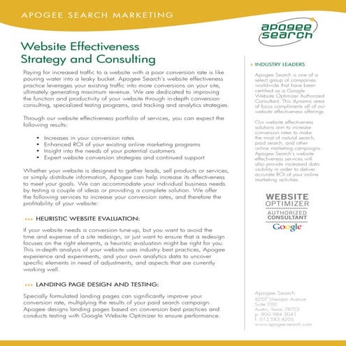 Website Effectiveness