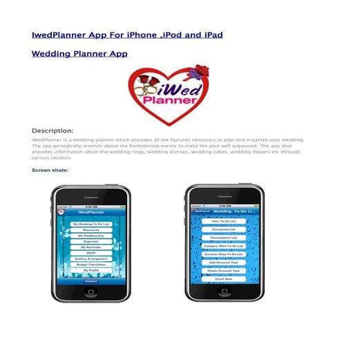Wedding app document