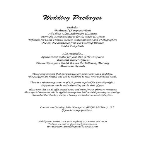 Wedding Packages