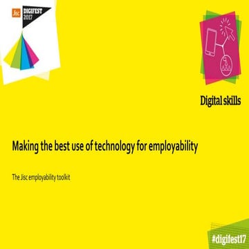 Making best use of technology for employability: the Jisc employability toolkit
