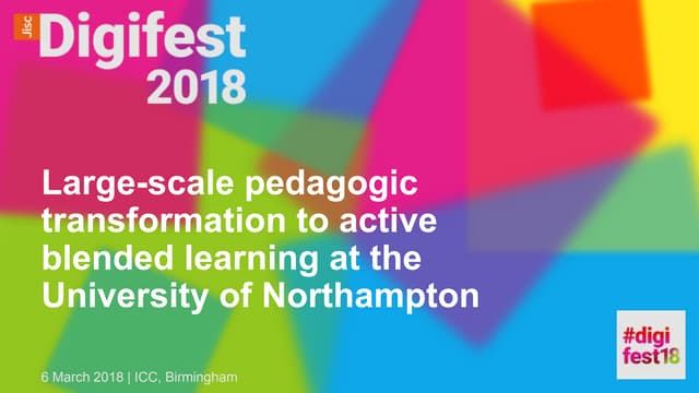 Large-scale pedagogic transformation to active blended learning at the Univer...