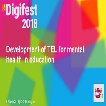Development of TEL for mental health in education | PPTX