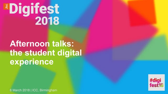 Talk: the student digital experience