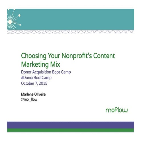 Choosing Your Nonprofit’s Content Marketing Mix