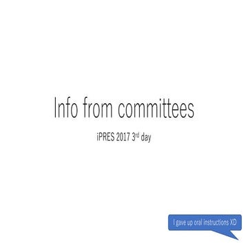 iPRES Day 3 instruction