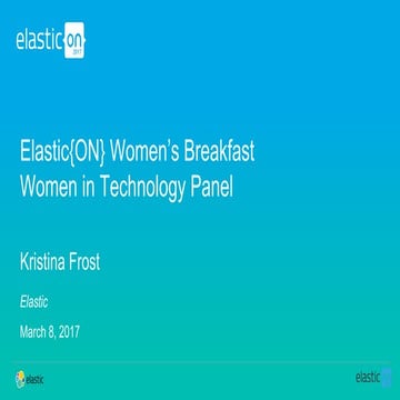 Panelist at women breakfast discussing latest technology trends at Elasticon 