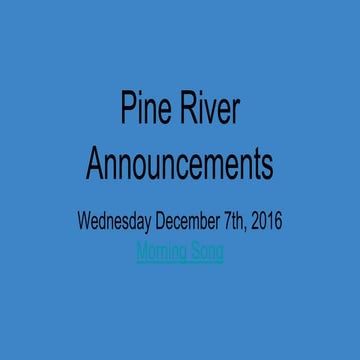 Wednesday December 7th Pine River Announcements   (1)