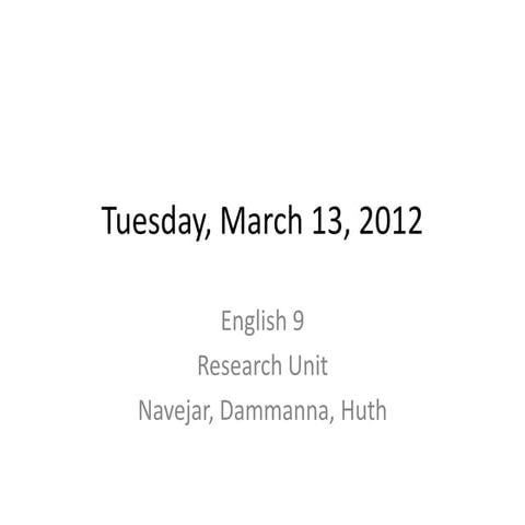 Wednesday, march 14, 2012