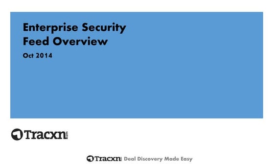 Tracxn - Enterprise Security Startup Landscape