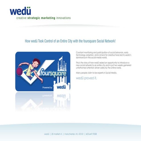 Wedu case study   foursquare day 2010