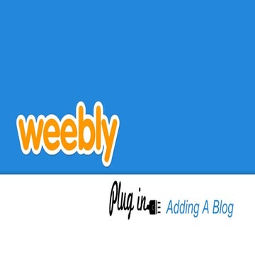 Weebly Website Blog