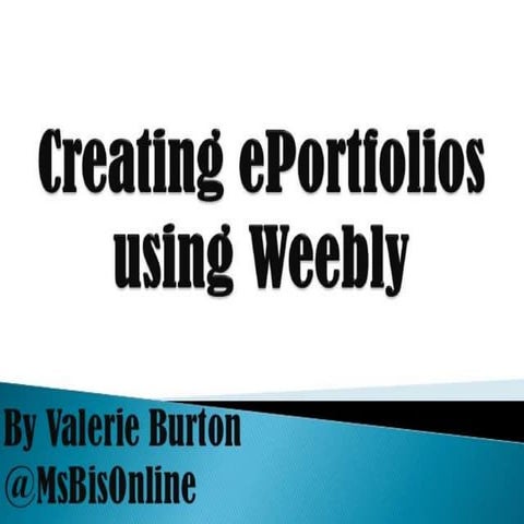 Weebly ePortfolio for DENSI 2012