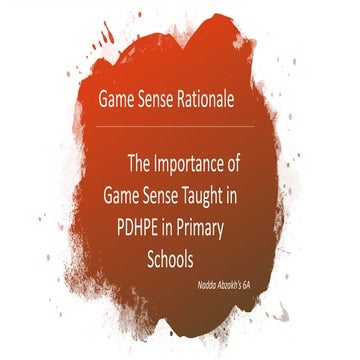 Game Sense approach | PPTX