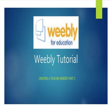 Weebly Webinar