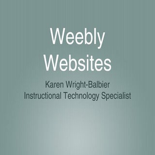 Weebly websites beginner conversation