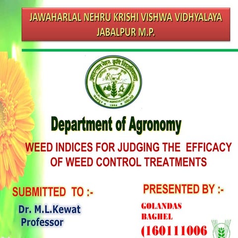 Weed indices ppt lodha 