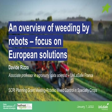 An overview of weeding by robots – focus on European solutions
