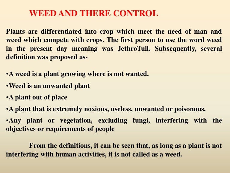 Weed And There Control