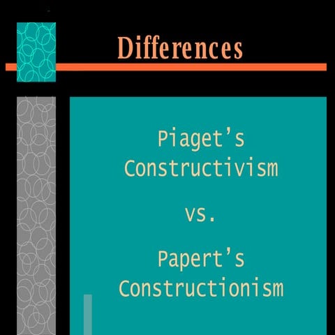 Constructivsm vs  Constructionism