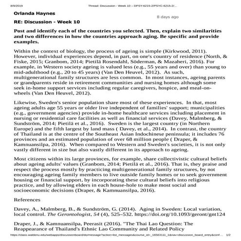 DPSY-6215-2 and PSYC-6215-2: Week 10 Discussion