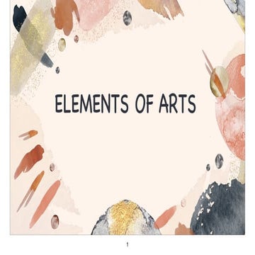Elements of Arts Contemporary Philippine Arts from the Regions