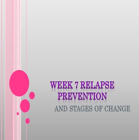 week 7 Relapse Prevention, Women in Recovery & Stages of Change