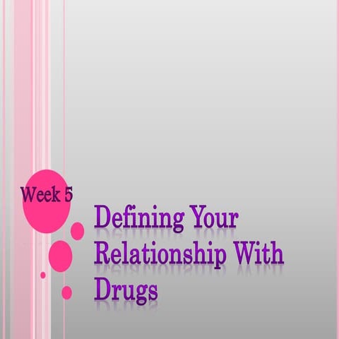 Week 5 Women in Recovery Defining your Relationship w/Drugs