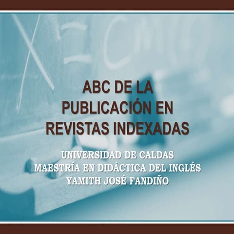 ABC de la publicación académica